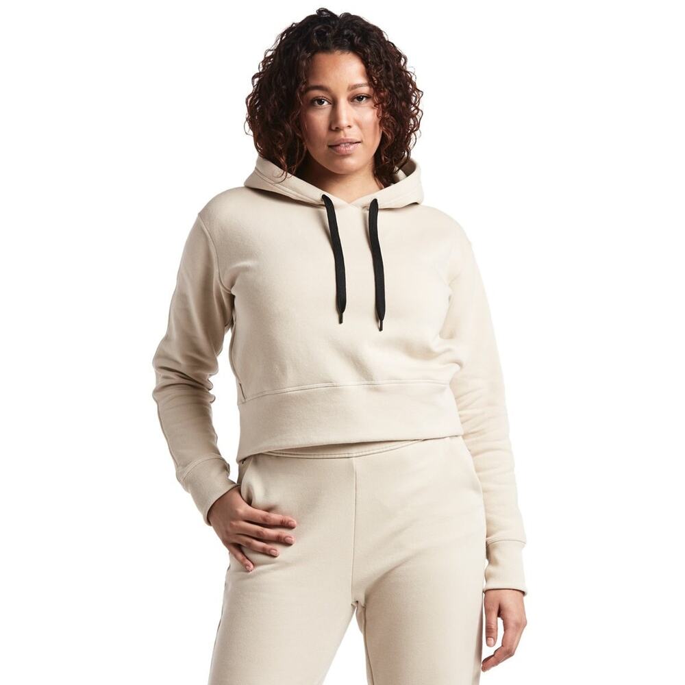 Public Rec Luxe Fleece Cropped Hoodie Ivory - XS